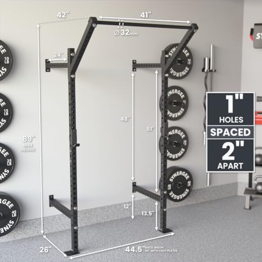 가정용 벽걸이 스쿼트 랙, 스틸 구조, 블랙 마감, 7 - Home Gym Wall 리뷰 및 가격