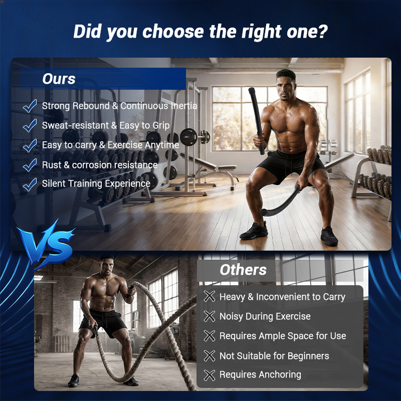 UMAY 로프리스 배틀 로프, 저소음 저항 운동 로프, - Fitness Home Gym Equipment 리뷰 및 가격