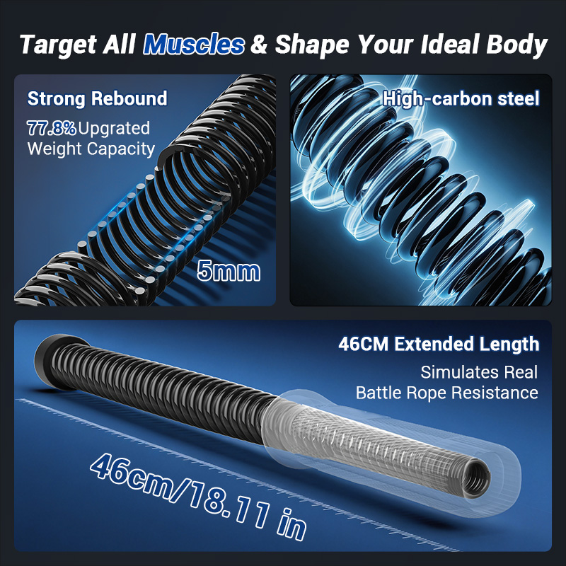 UMAY 로프리스 배틀 로프, 저소음 저항 운동 로프, - Fitness Home Gym Equipment 리뷰 및 가격