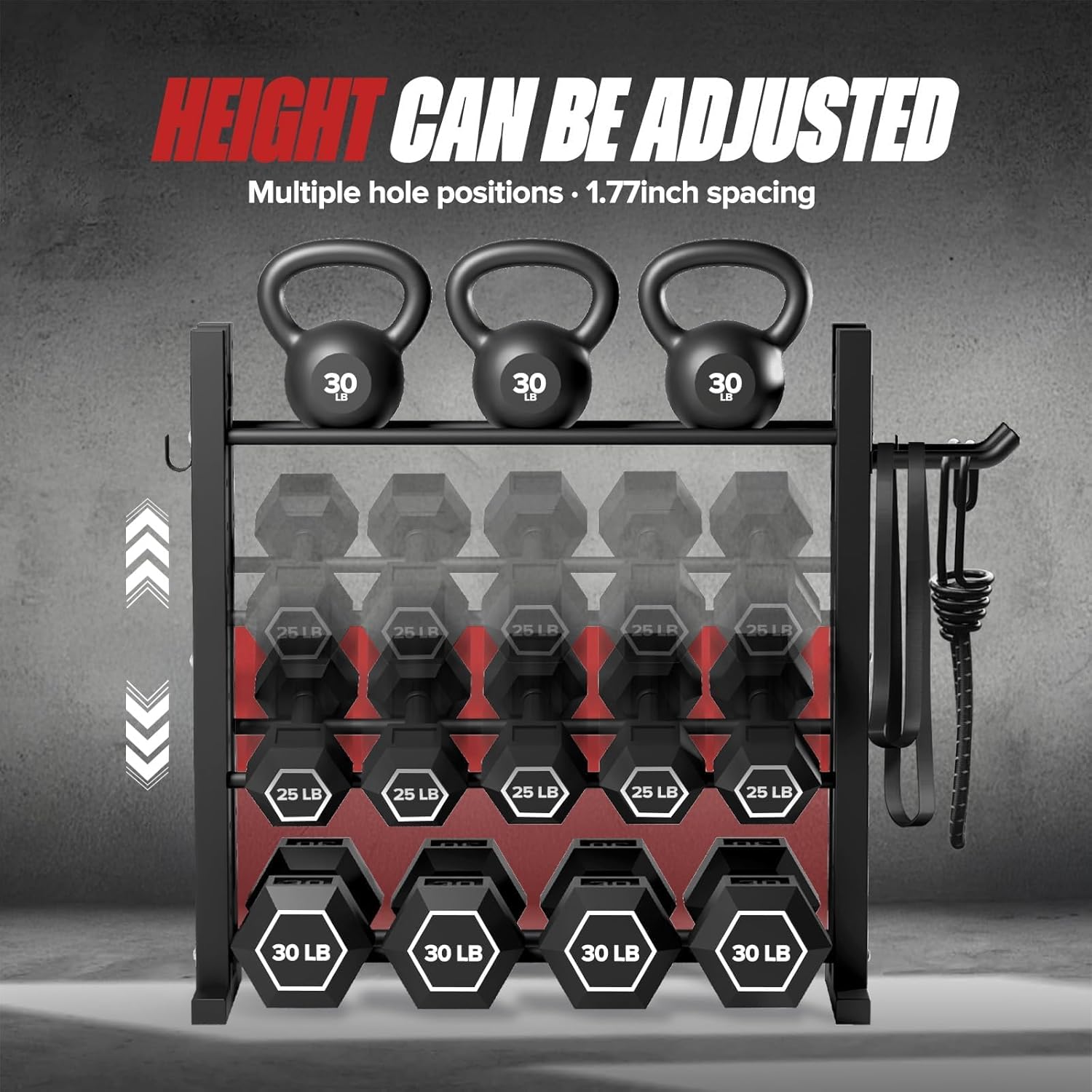 홈짐용, 스틸 소재, 실버 색상, 높이 조절 가능, 1 - Home Gym Gym 리뷰 및 가격