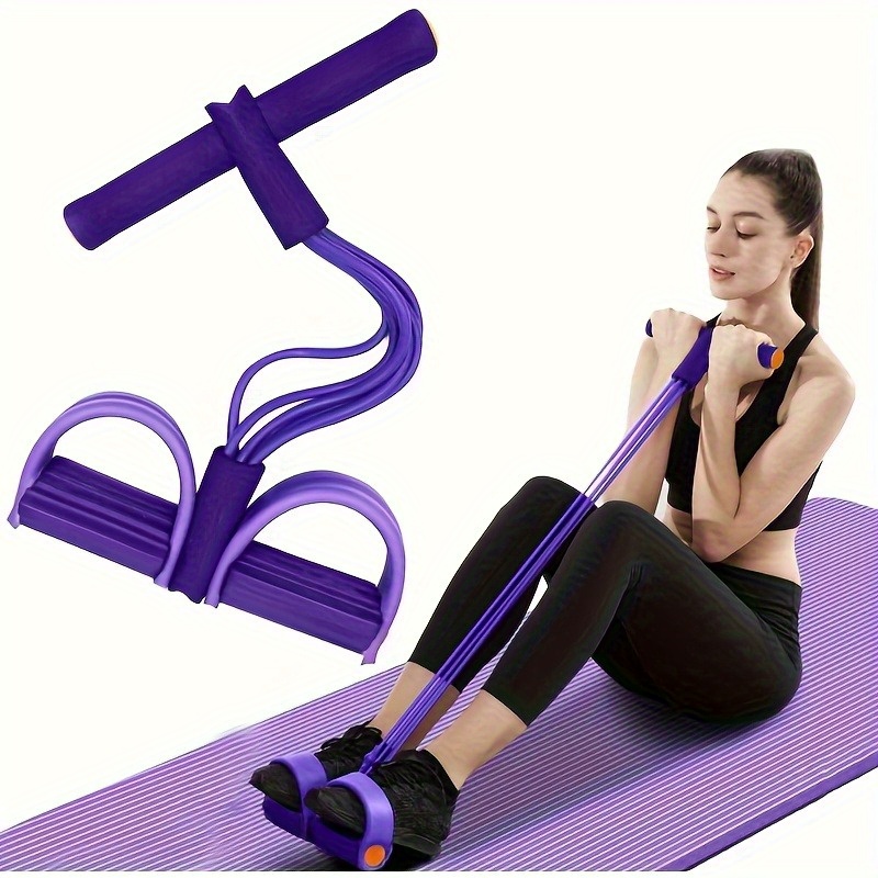 1개 6튜브 보라색 요가 저항 밴드, 코어, 팔, 다리 - Home Gym Youtube 리뷰 및 가격
