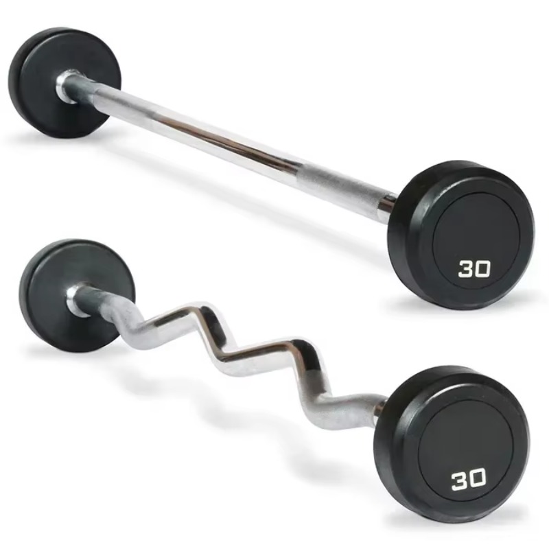 라운드 고무 코팅 컬 고정 바벨 세트 웨이트 리프팅용  - Barbell Curl Bar 리뷰 및 가격