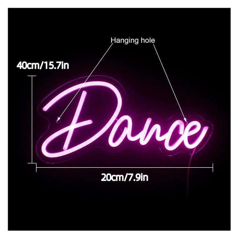댄스 네온 사인 핑크 라이트 댄싱룸 장식 바 라이브 뮤 - Home Gym Wallpaper 리뷰 및 가격