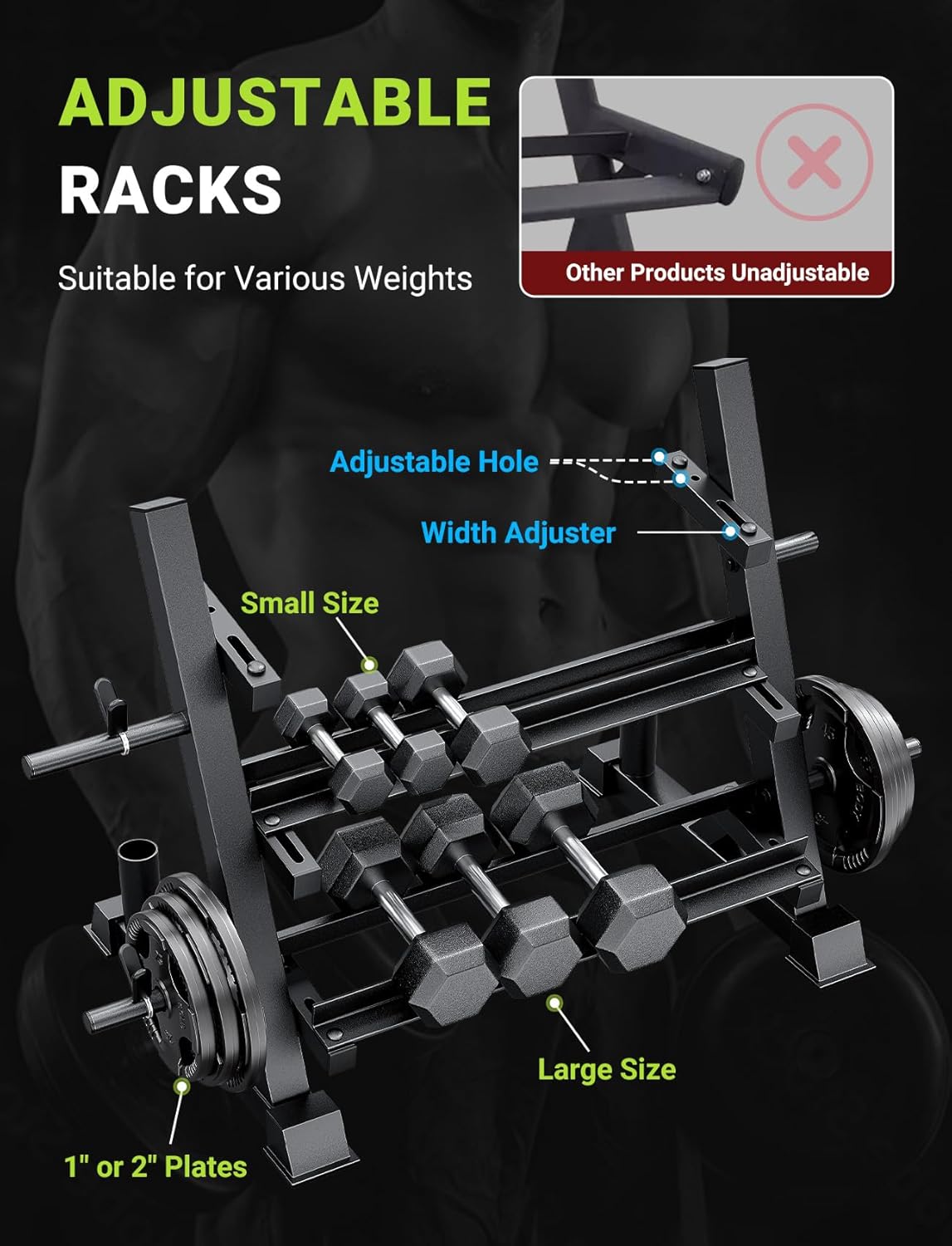 홈짐용, 견고한 소재, 브라운 색상, 1100LBS 용 - Home Gym Gym 리뷰 및 가격