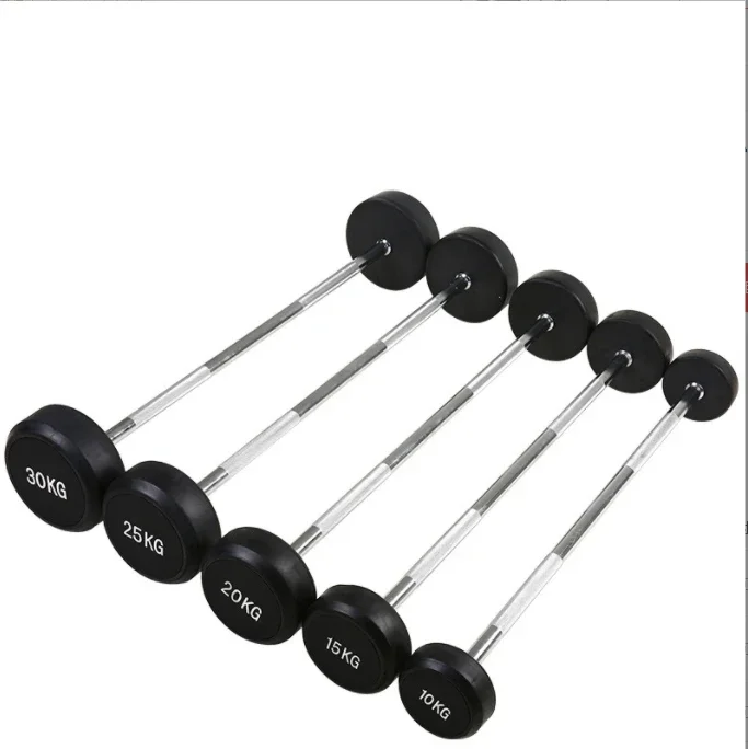 웨이트리프팅 스트레이트 컬 고무 바벨 바 실내 피트니스 - Barbell Curl Bar 리뷰 및 가격