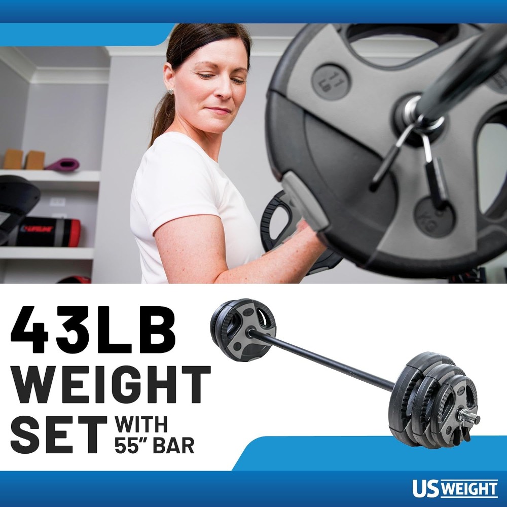 홈짐용 완벽한 바벨 웨이트 세트 - 43 LB - Home Gym Gym 리뷰 및 가격