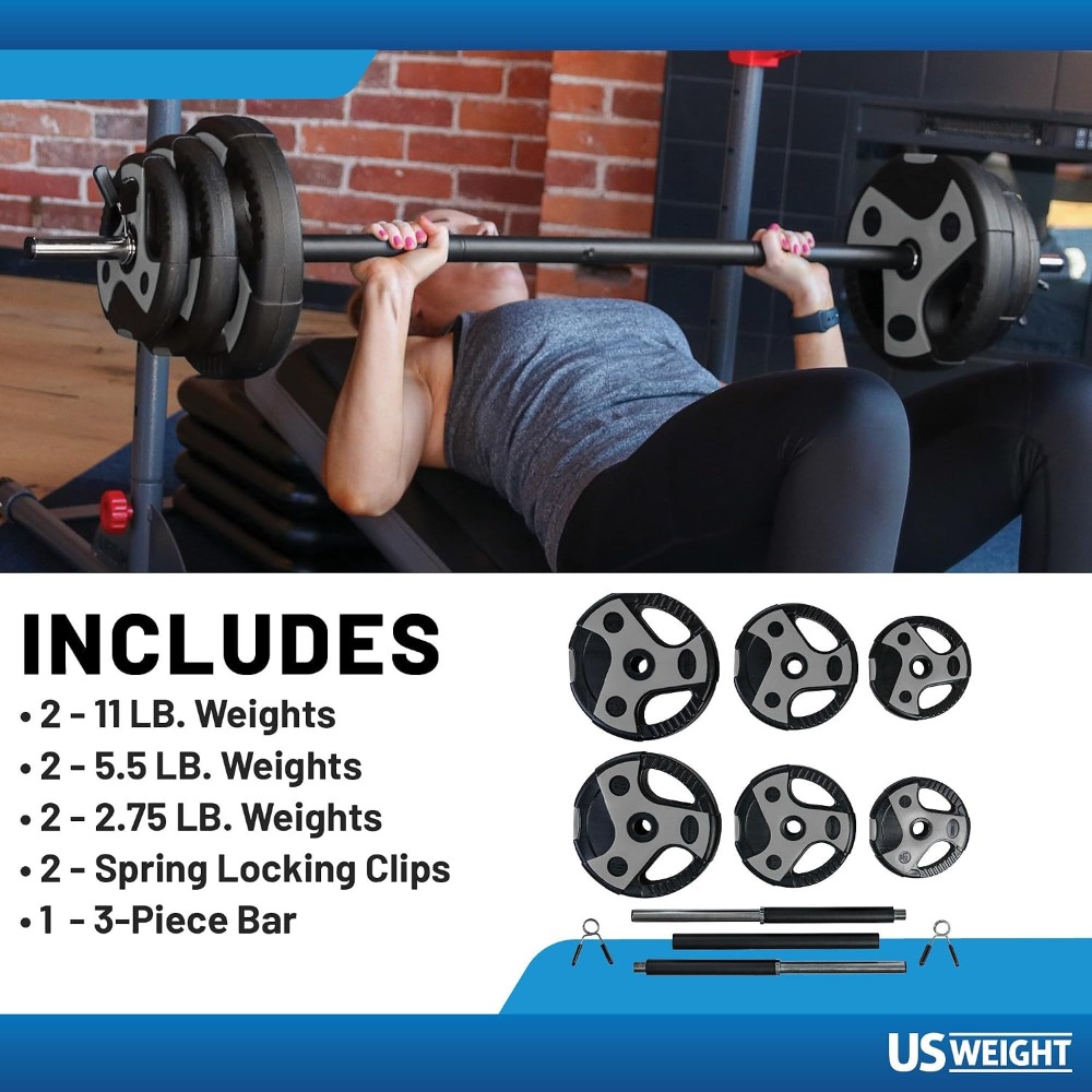 홈짐용 완벽한 바벨 웨이트 세트 - 43 LB - Home Gym Gym 리뷰 및 가격