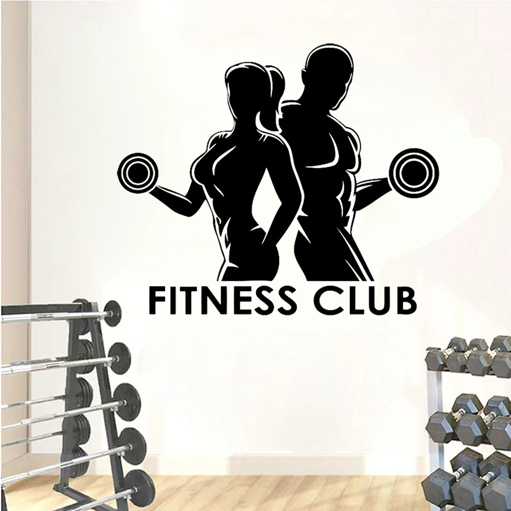 남자 여자 체육관 벽 스티커 헬스 클럽 스포츠 벽 전사 - Home Gym Wallpaper 리뷰 및 가격